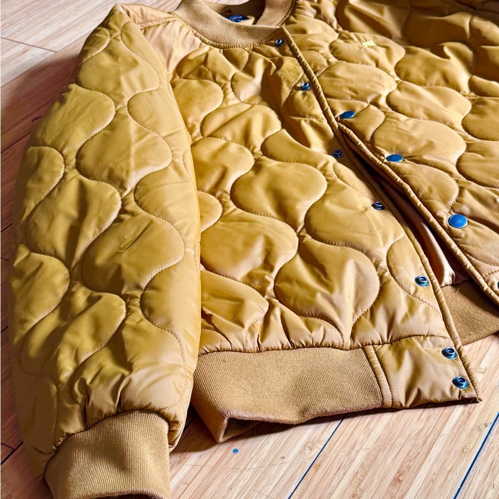 Dillinger Mustard Quilted Bomber Jacket (S but fits like M)